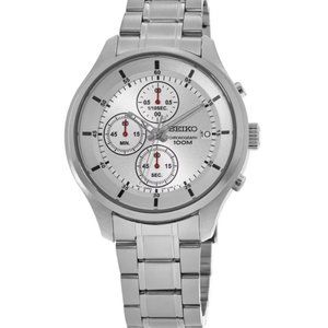 Seiko Silver Chronograph Unisex Watch